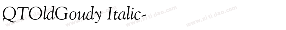 QTOldGoudy Italic字体转换